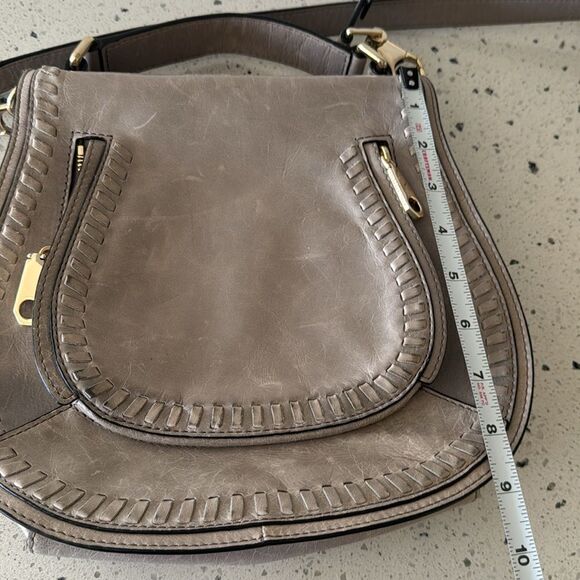 Rebecca Minkoff Vanity Saddle Genuine Leather Crossbody Bag Handbag Whip-Stitch - Picture 7 of 16